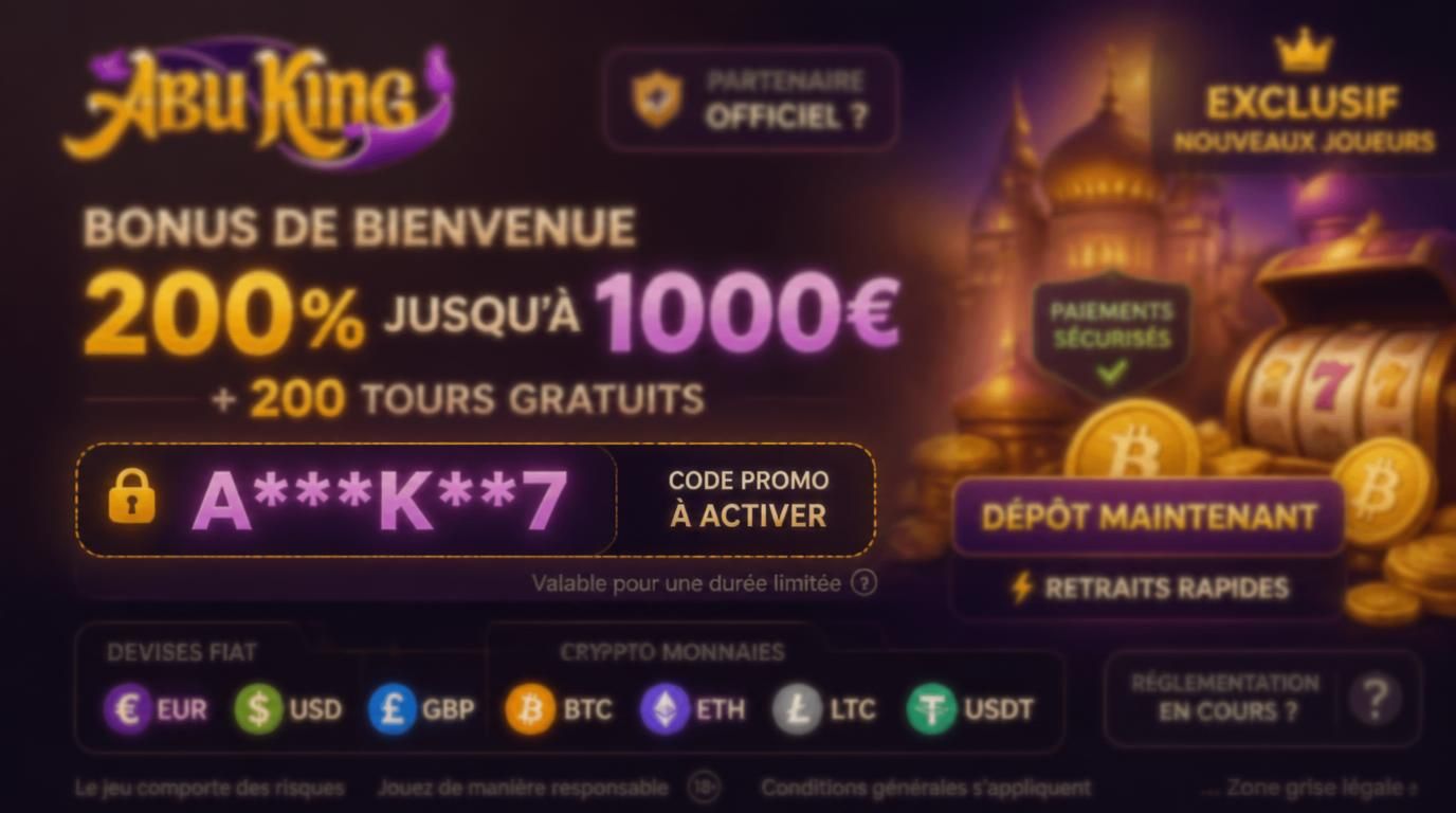 Bannière de bonus non confirmée pour la France, devises mélangées.